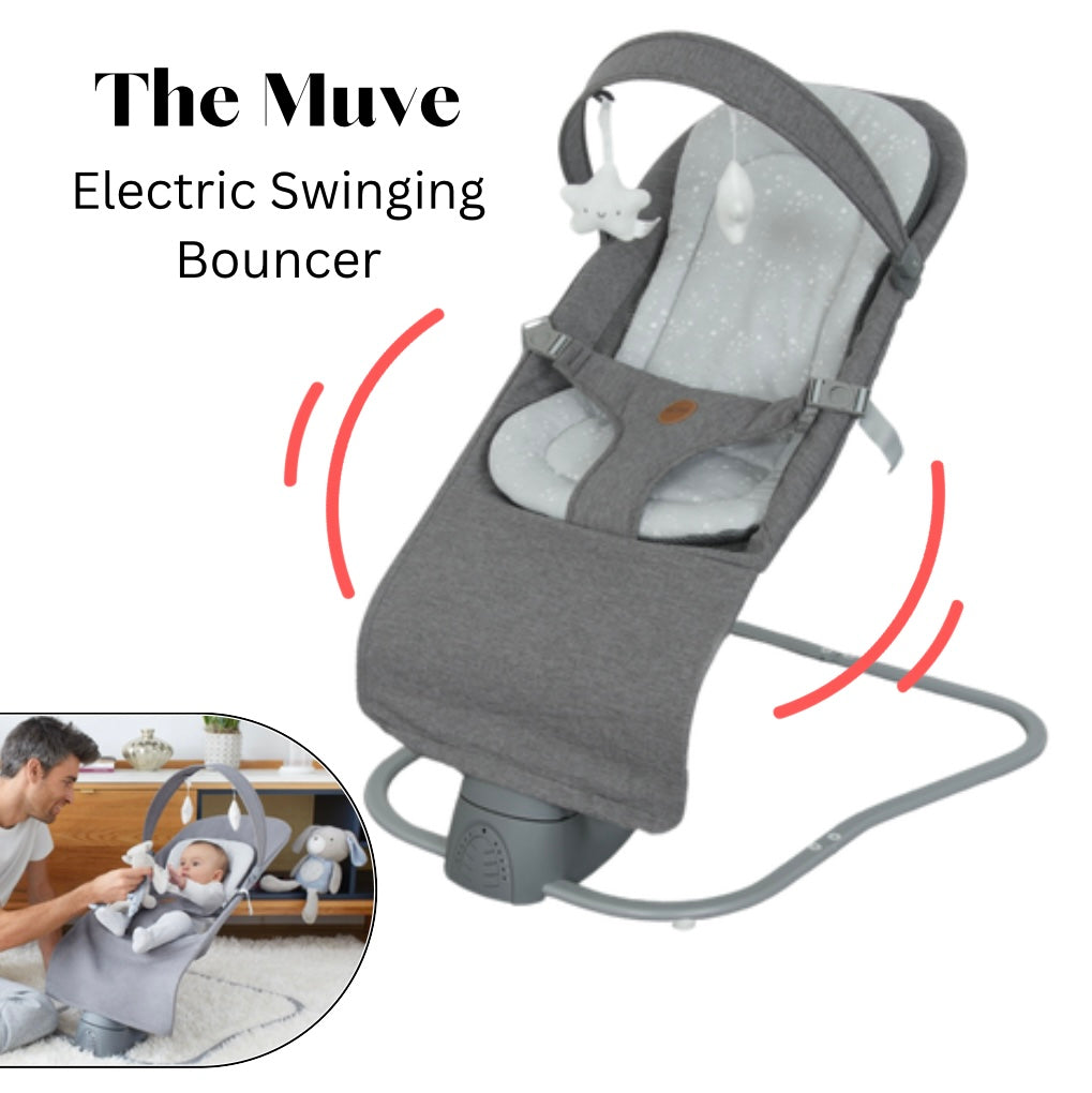 The Muve Electric Swinging Bouncer – Melodies, Recline & Soothing Motion