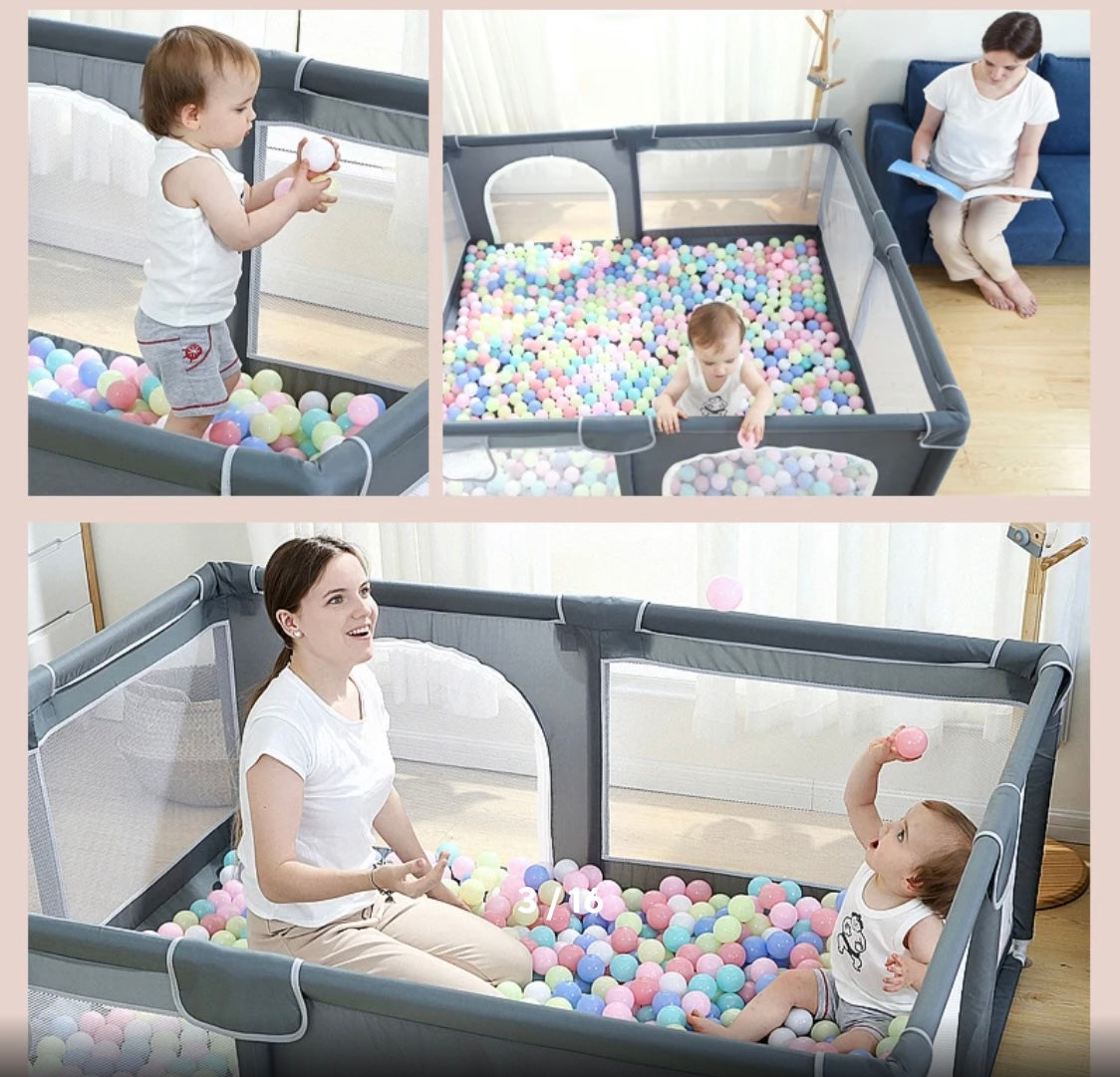 Preorder - Multifunctional Baby Play Pen with Basketball Hoop