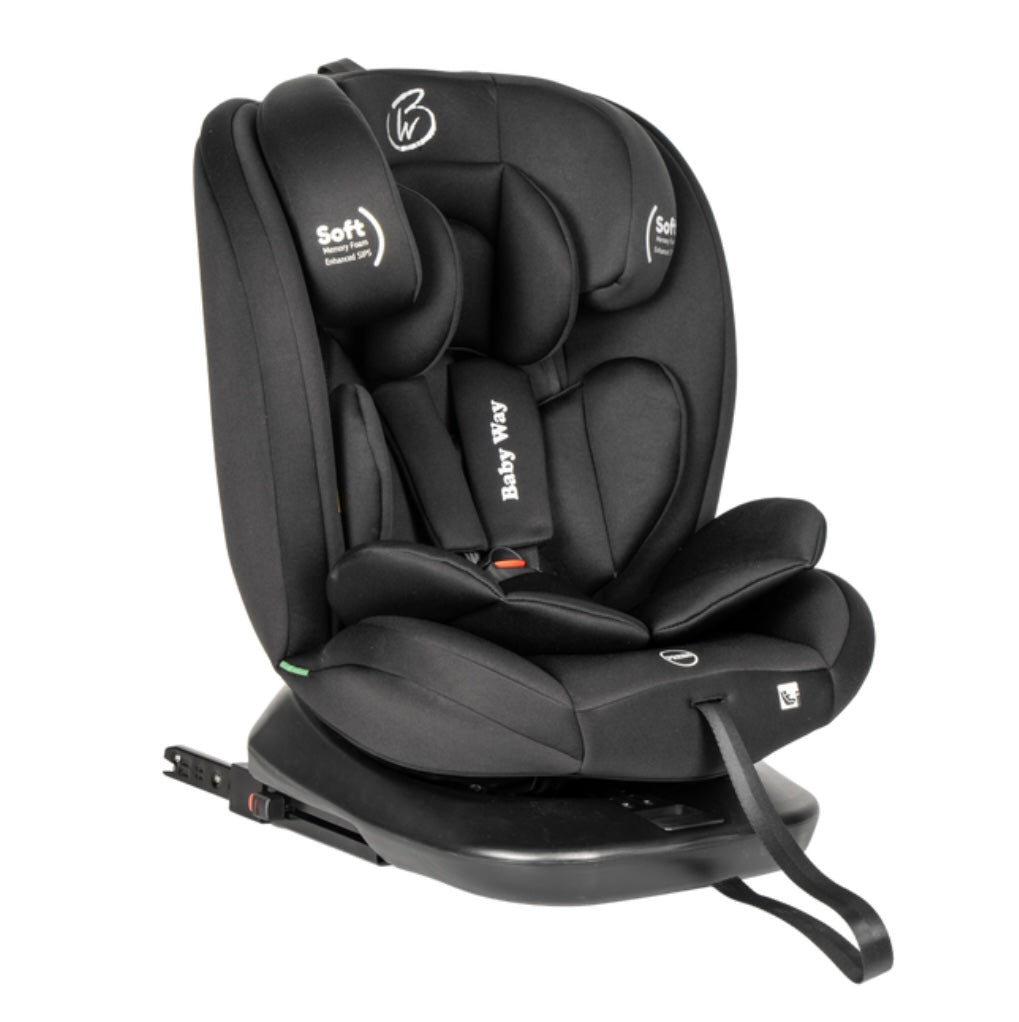 All-Rider 360° Rotating i-Size Car Seat – ISOFIX & Top Tether (Black)