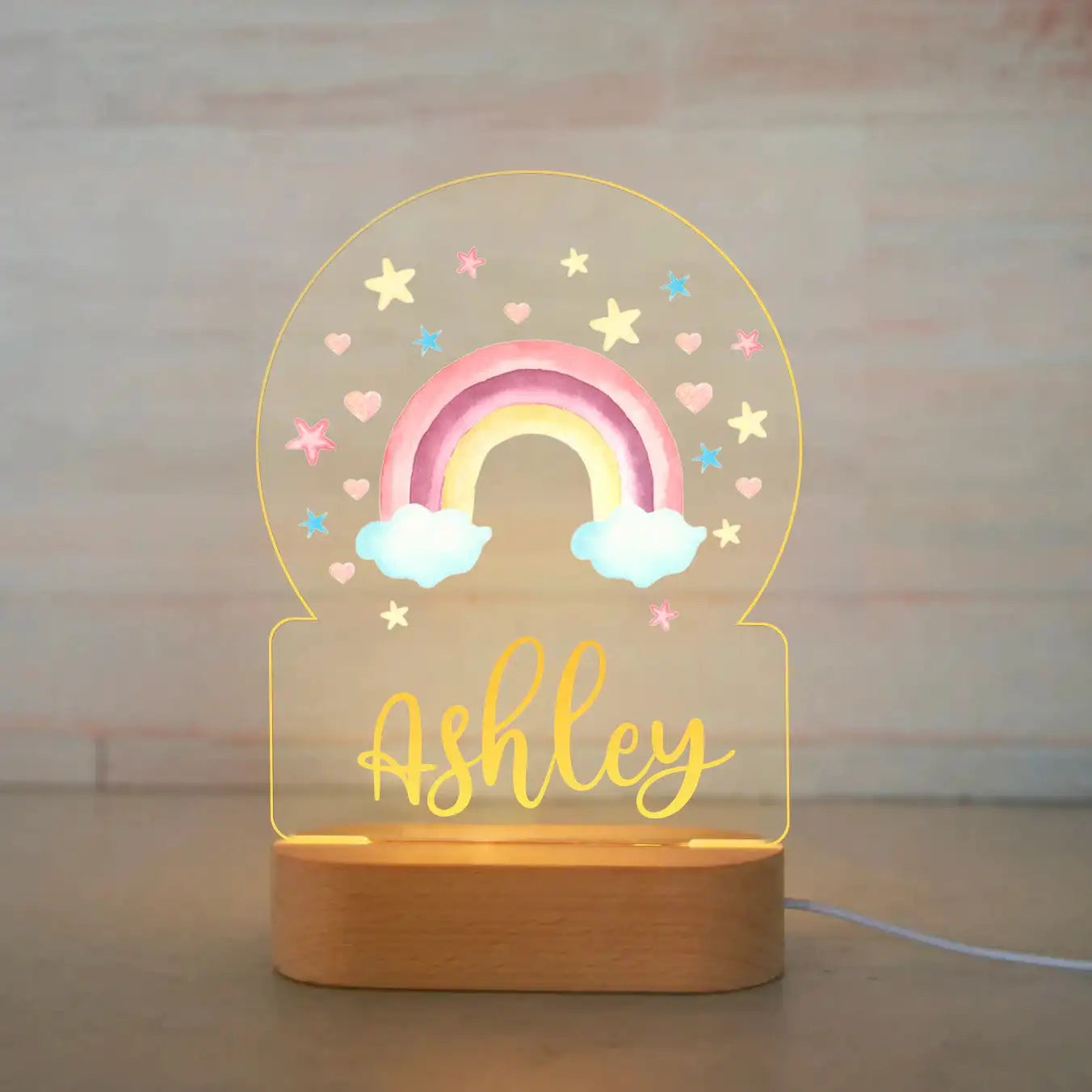 Personalized Animal Night Light - Custom Name LED Lamp for Nursery