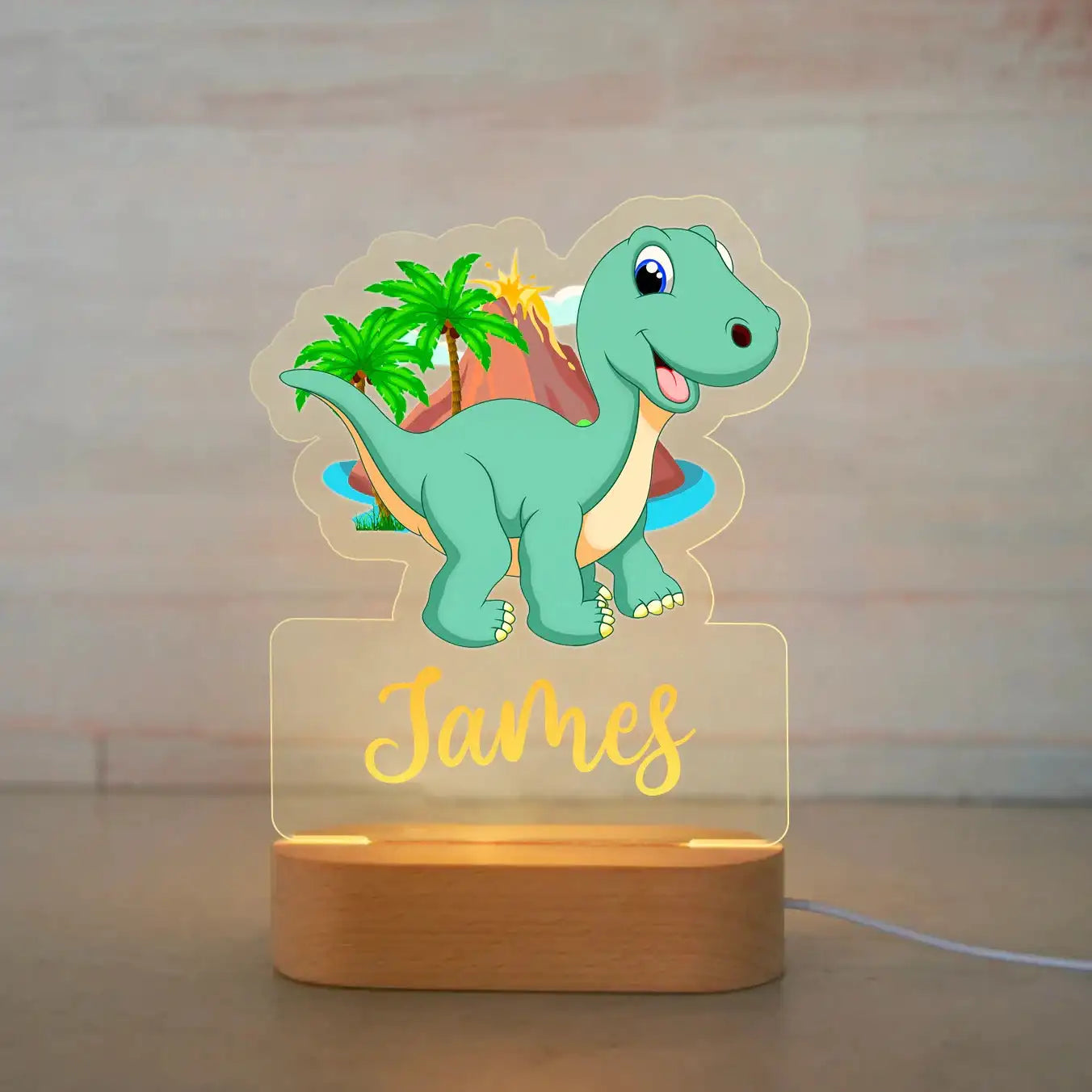 Personalized Animal Night Light - Custom Name LED Lamp for Nursery