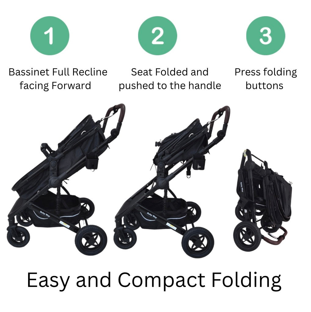 Preorder - Evolve - 3 in 1 Stroller + Bassinet + i-Size Capsule Car Seat Travel System with Mattress + GREY SKIN