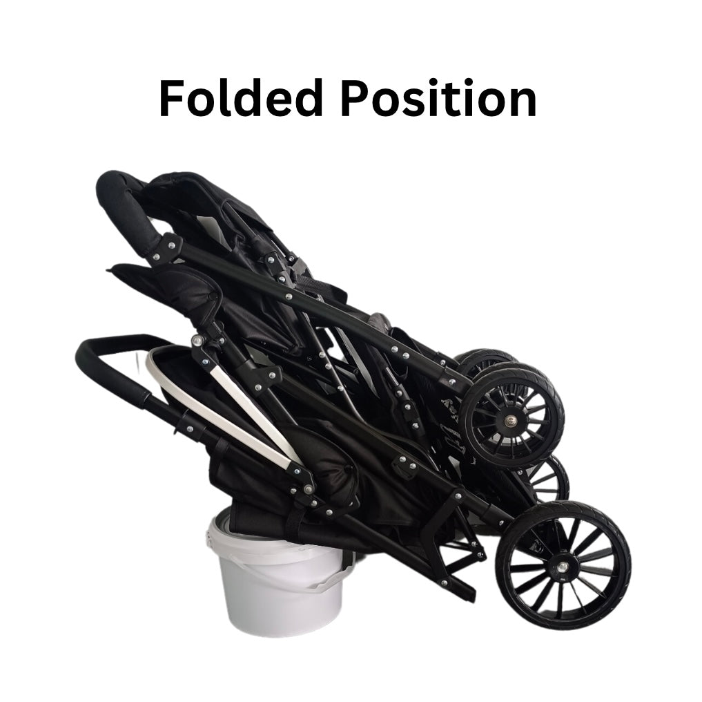 Baby Way Duo Lite - Tandem Double Stroller with Rain Cover