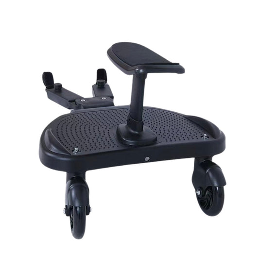Universal Stroller Ride-On Board with Seat and Strap Holder