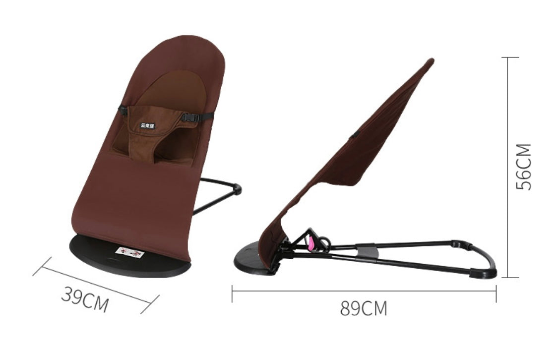 Baby Rocker Bouncer Chair with Soothing Vibration and Toy Bar