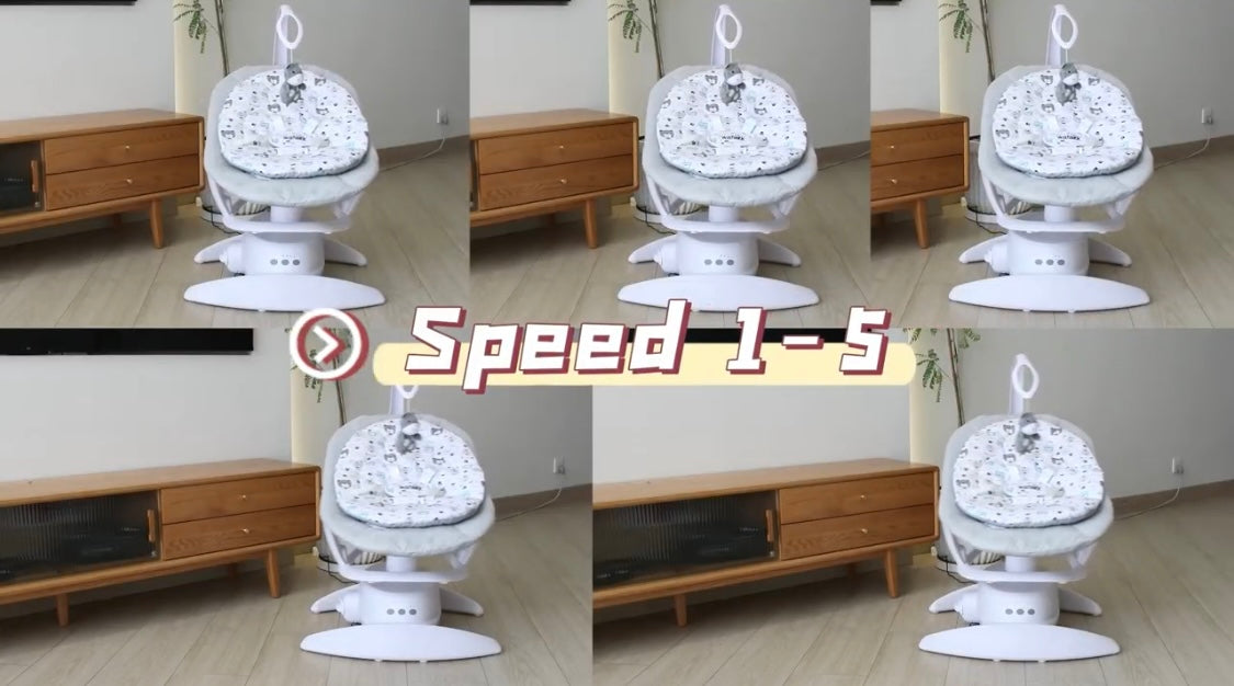 2-in-1 Electric Orbit 3D Advanced Baby Swing & Rocker with 360 Rotation and Toy