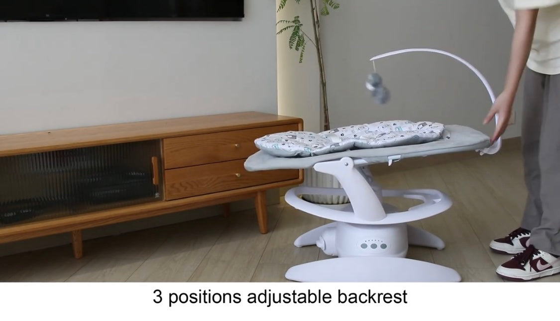 2-in-1 Electric Orbit 3D Advanced Baby Swing & Rocker with 360 Rotation and Toy