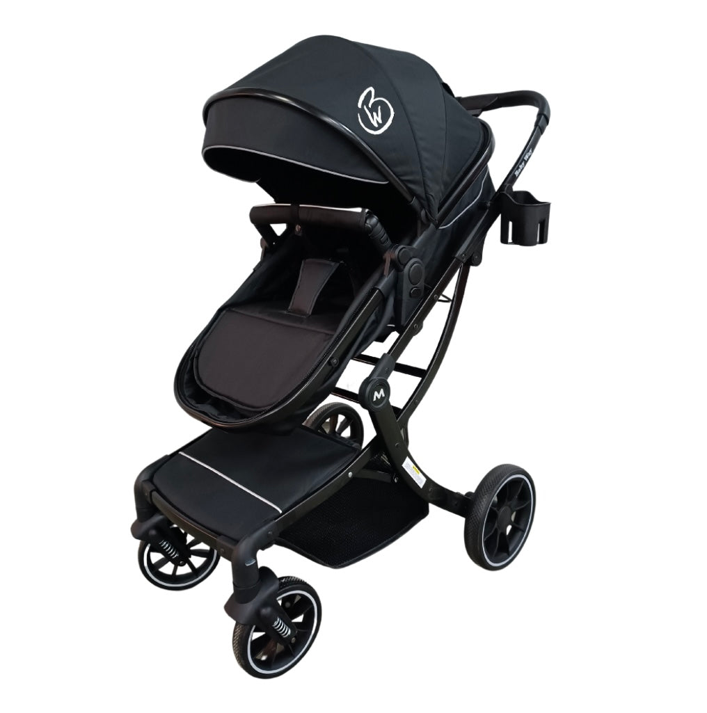 Preorder - Baby 2 in 1 Multifunctional Two-Way Bassinet Stroller BLACK