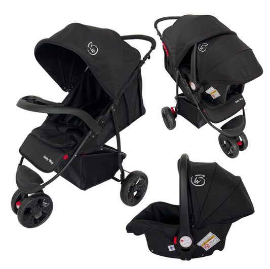 Explorer 3-Wheeler Stroller & Capsule Travel System – Complete with Food Tray & Liner
