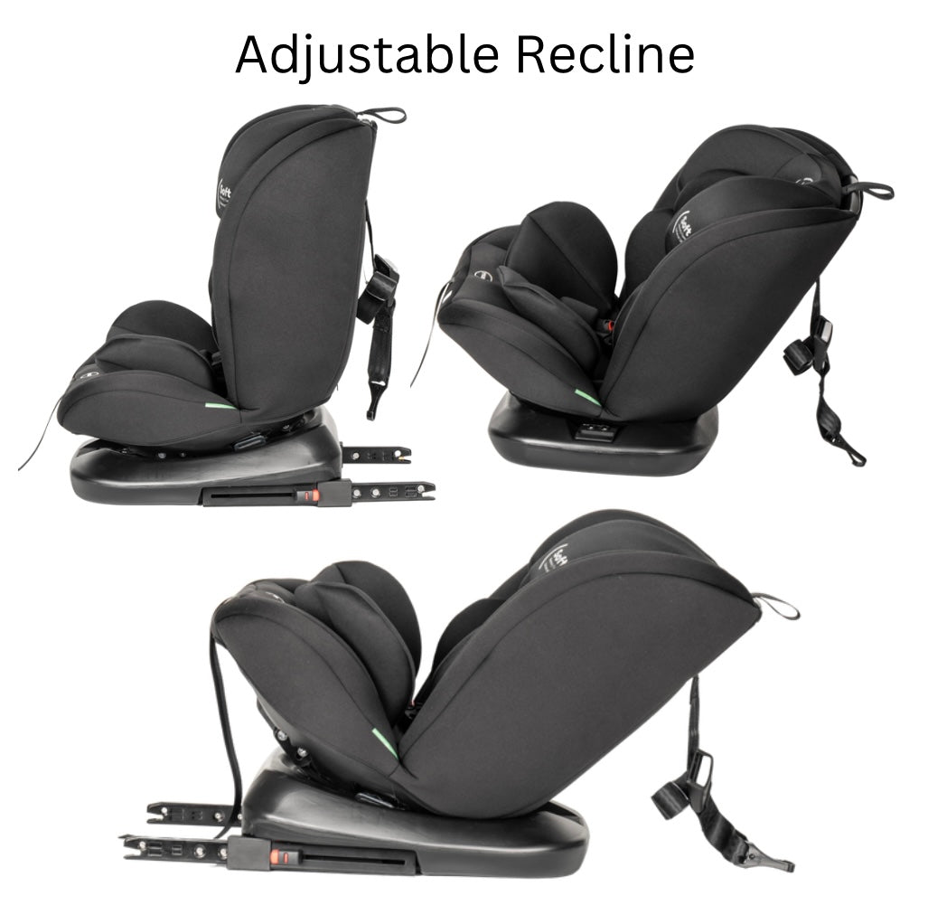 All-Rider 360° Rotating i-Size Car Seat – ISOFIX & Top Tether (Black)