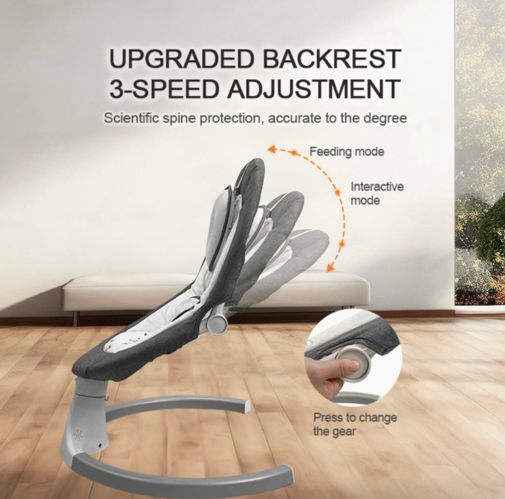 Electric Baby Swing & Bouncer 2-in-1 with Remote Control - Rocker Dining Seat