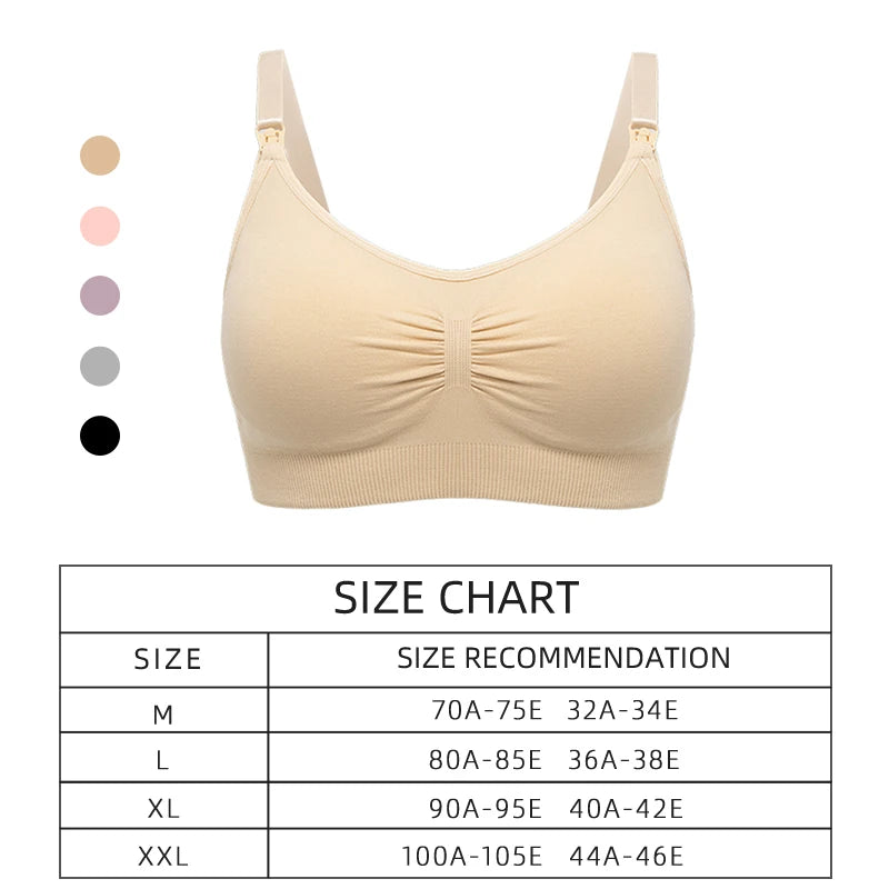 Mama's Comfort Seamless Nursing Bra - Wire-Free Support for Every Mom