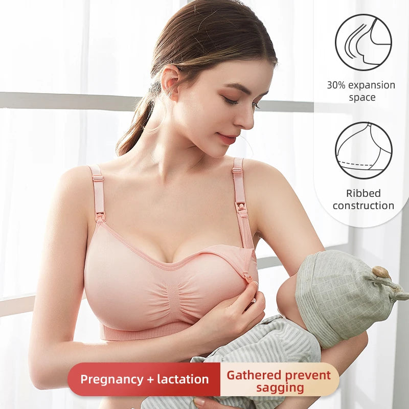Mama's Comfort Seamless Nursing Bra - Wire-Free Support for Every Mom