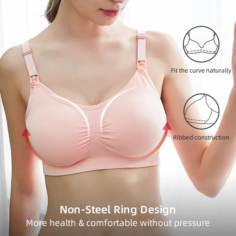 Mama's Comfort Seamless Nursing Bra - Wire-Free Support for Every Mom
