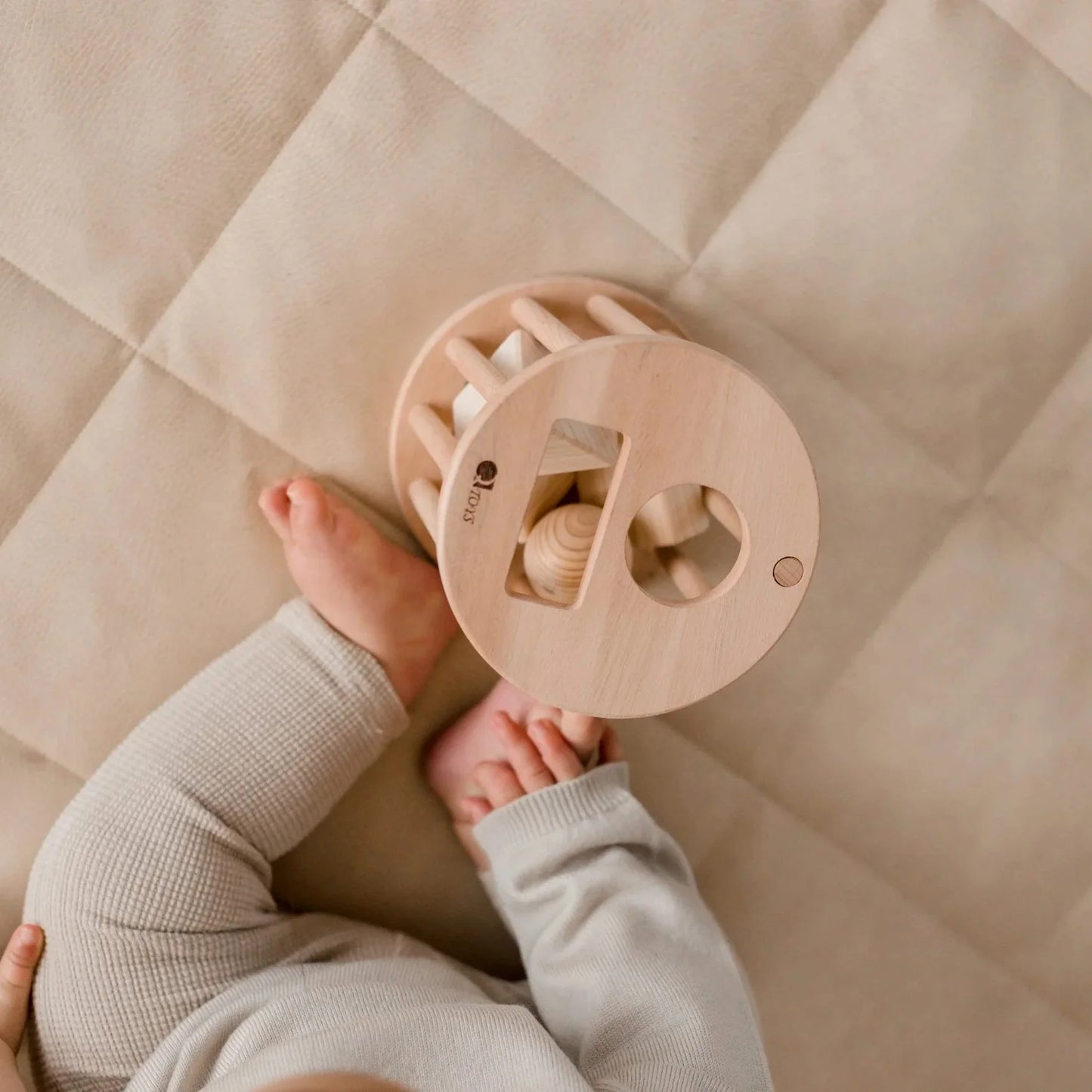 Natural Wooden Shape Sorter - QToys | Montessori Toy NZ
