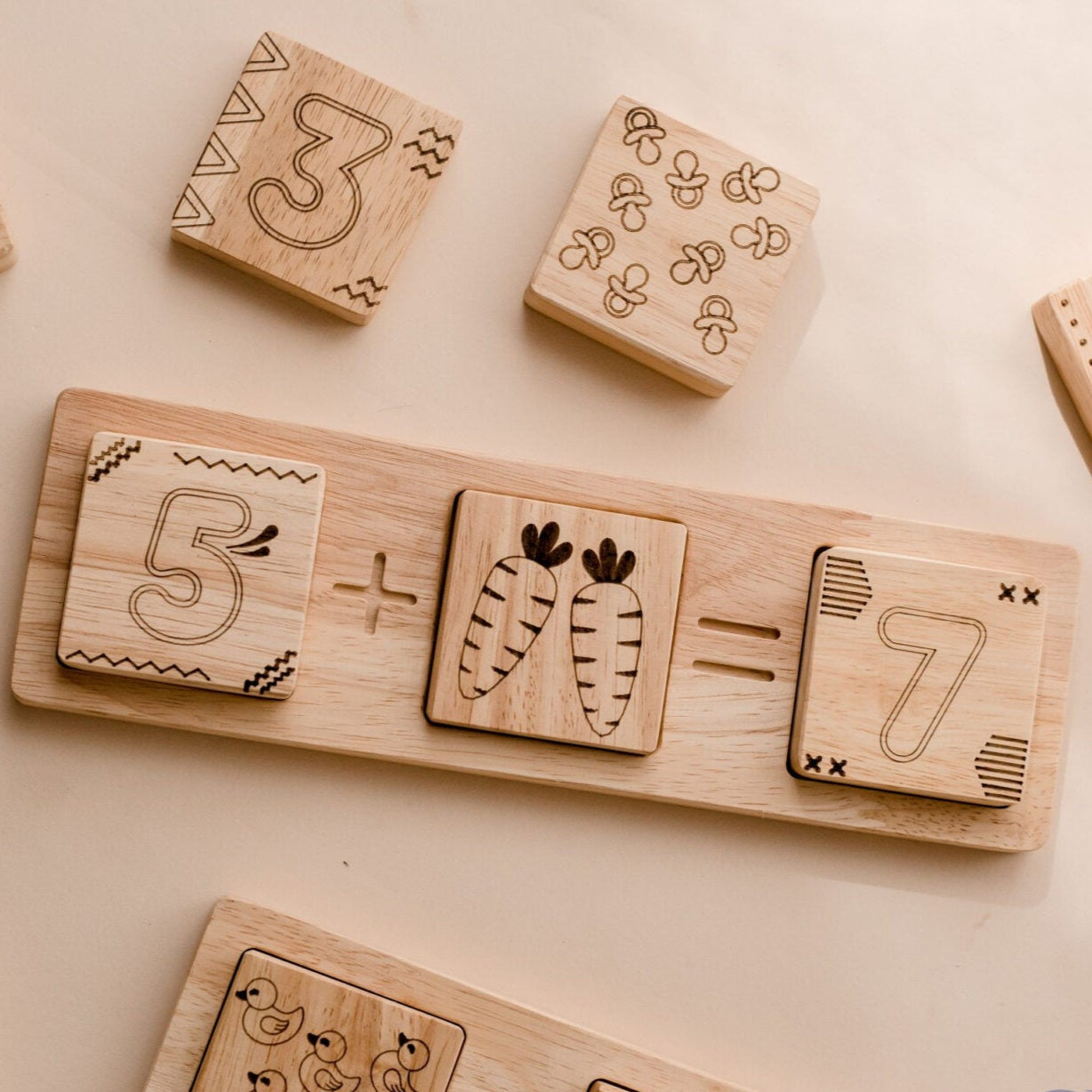 Wooden Two Piece Math Frame Set - QToys | Wooden Toy NZ