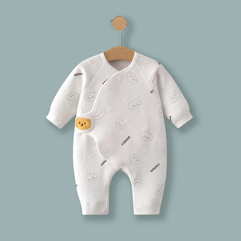 Cozy Cotton Baby Romper - Long Sleeve Newborn Onesie
