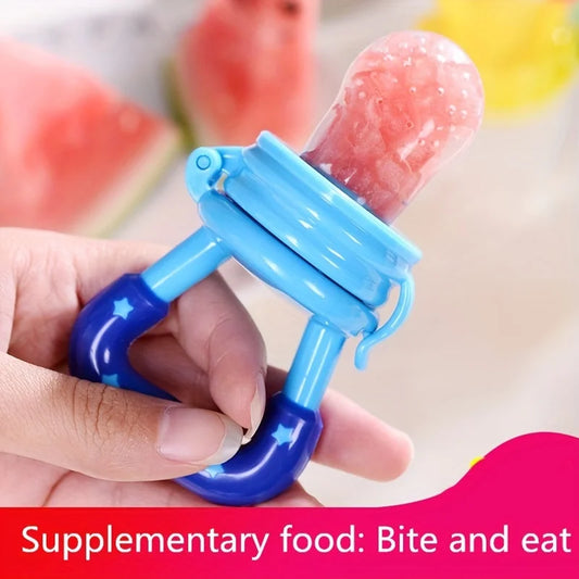 Silicone Baby Feeding Spoon & Fruit Pacifier - Safe Mesh Feeder for First Foods