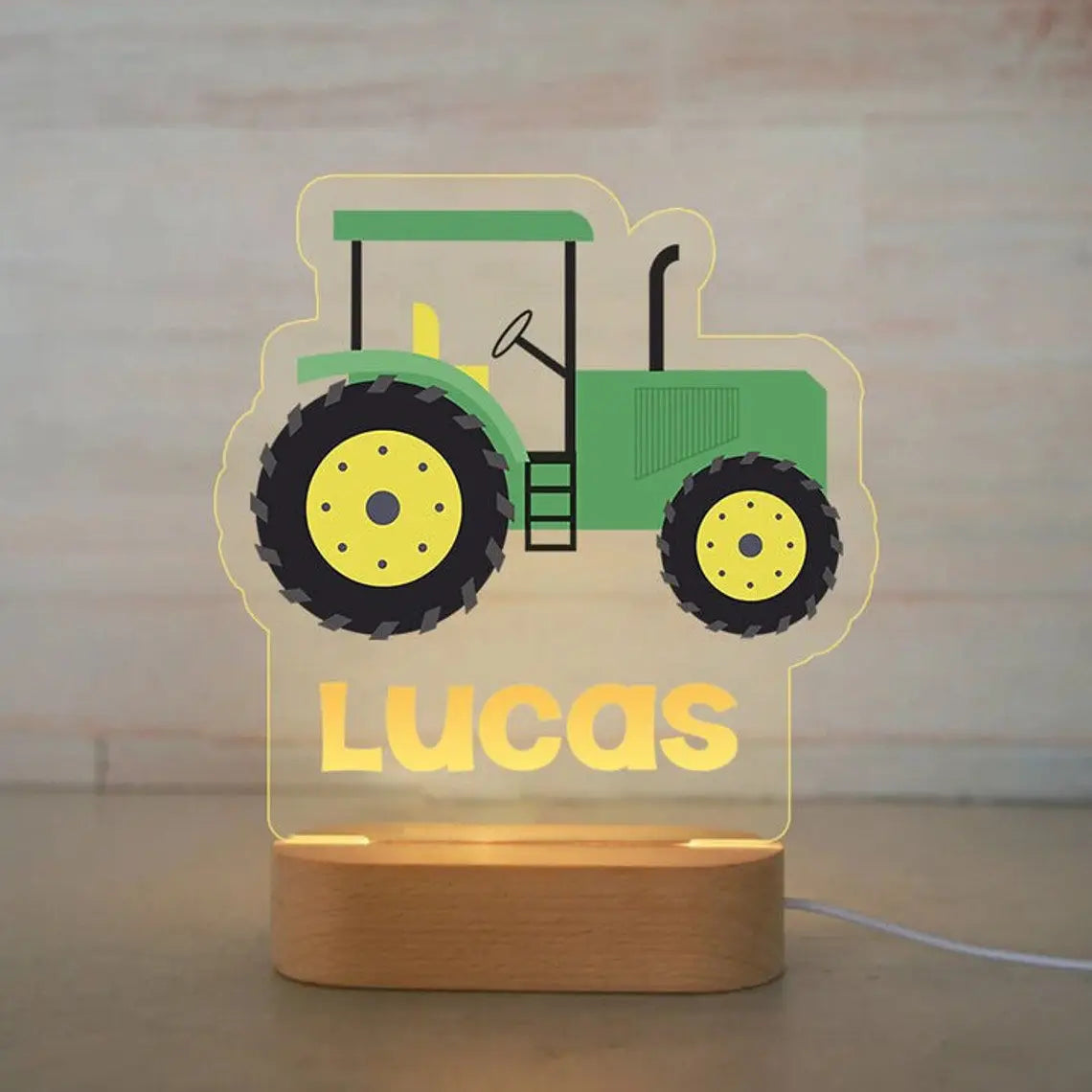 Personalized Animal Night Light - Custom Name LED Lamp for Nursery
