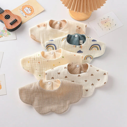 Adorable Cotton Baby Bibs - 38 Fun Cartoon Designs | Mess-Free Mealtime Magic