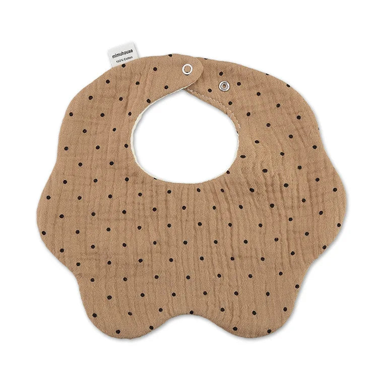 Premium Cotton Baby Bib - Waterproof Cartoon Print Feeding Bib (0-2 Years)