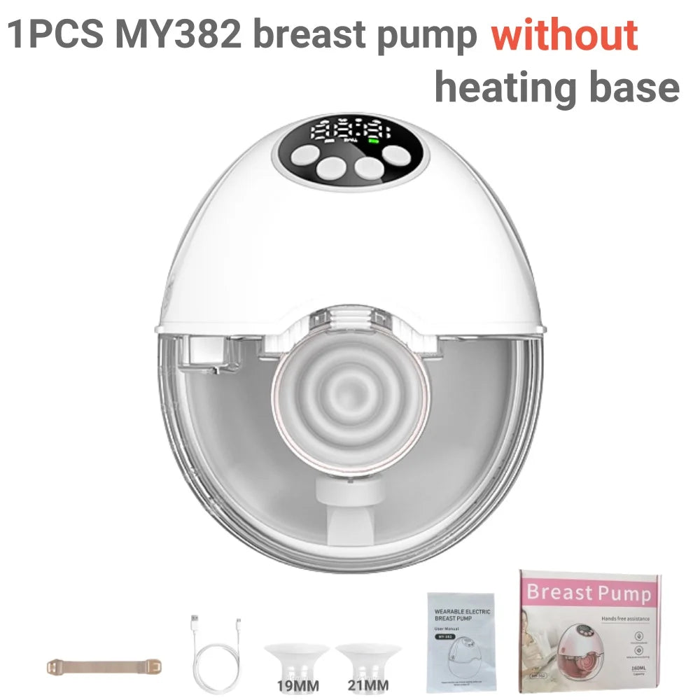 Wireless Electric Breast Pump with UV Sterilizer & Heating - Hands-Free Wearable Breastfeeding Pump