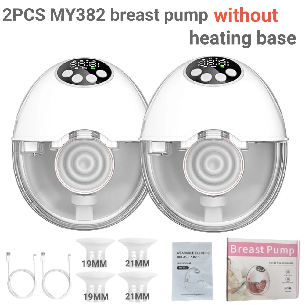 Wireless Electric Breast Pump with UV Sterilizer & Heating - Hands-Free Wearable Breastfeeding Pump