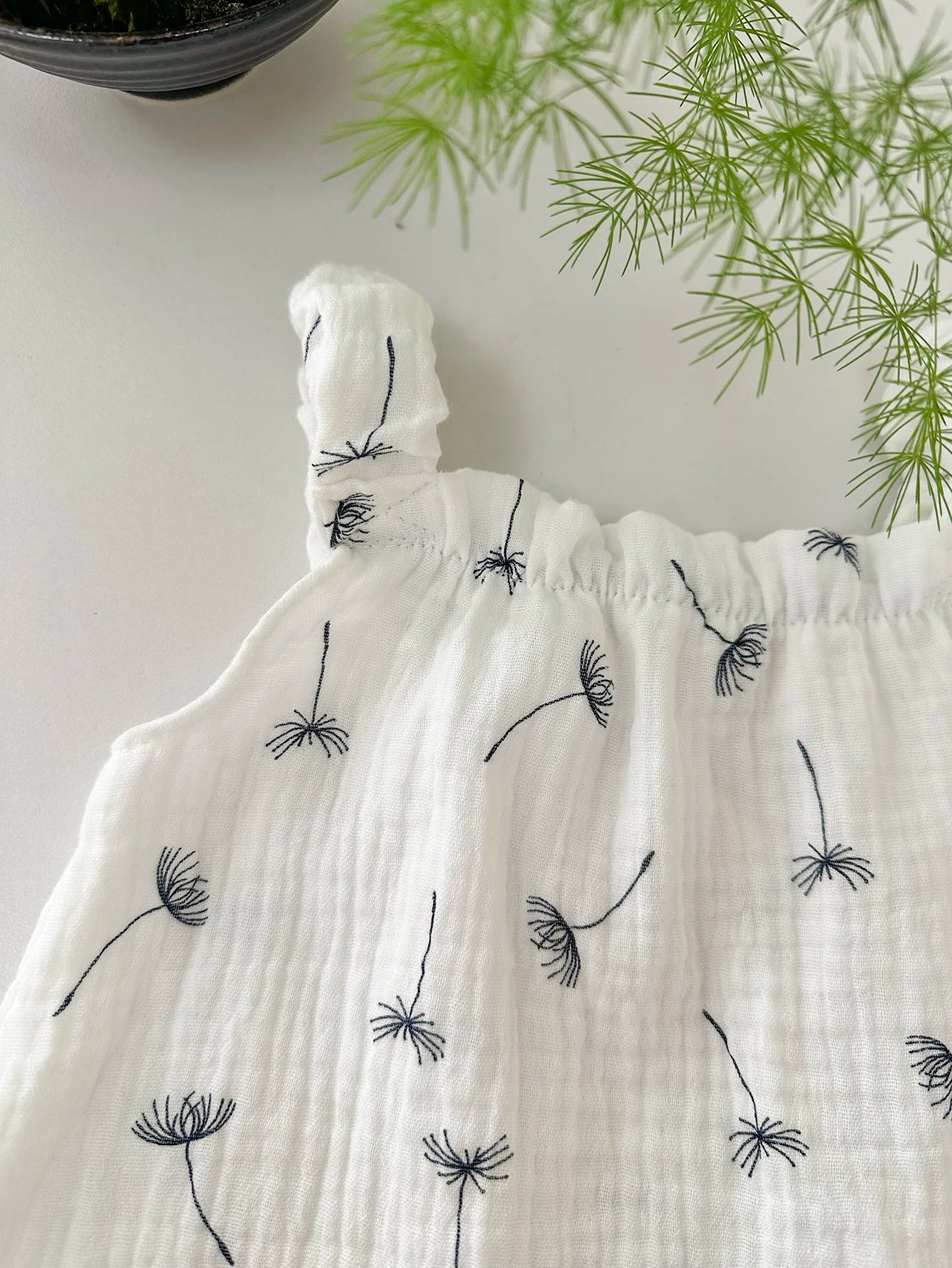 Organic Cotton Baby Romper Set - Rainbow Dandelion Sleeveless Bodysuit (2-Pack)