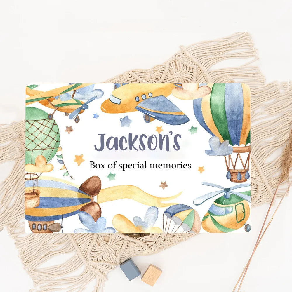 Personalized Baby Memory Box - Wooden Keepsake Treasure Chest