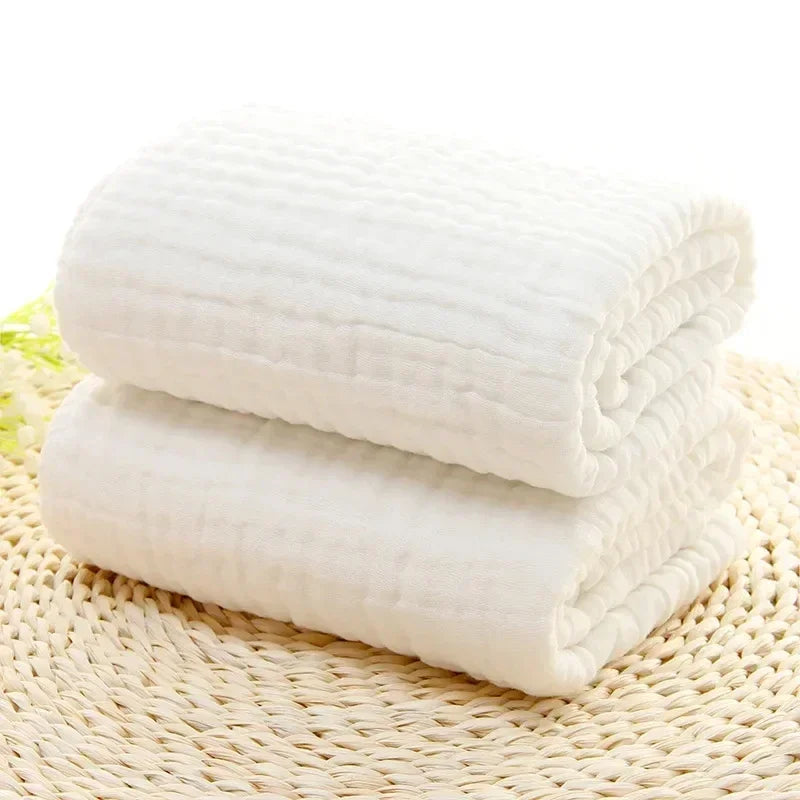 Luxurious 6-Layer Muslin Baby Bath Towel - Ultra Soft Cotton Swaddle Blanket