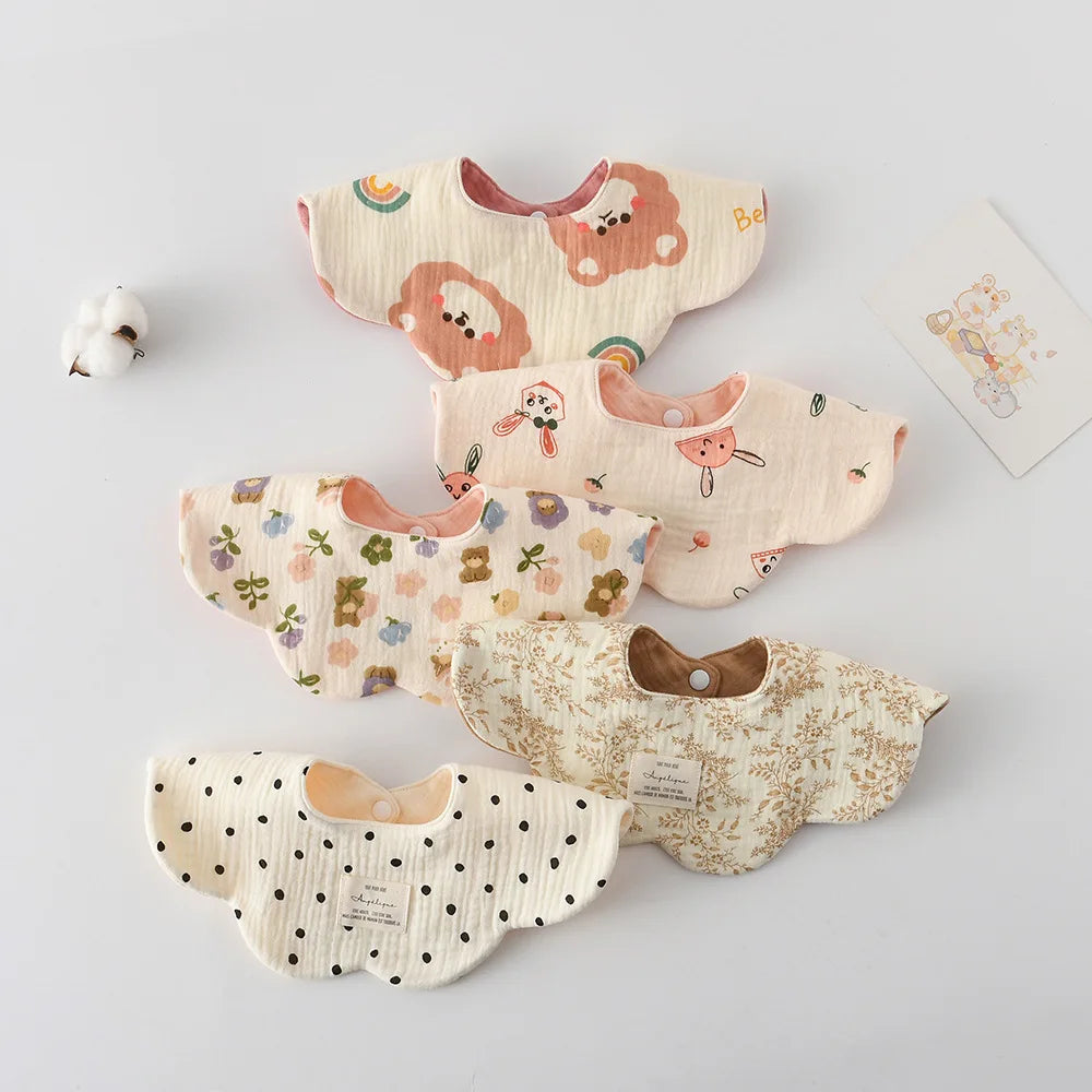 Adorable Cotton Baby Bibs - 38 Fun Cartoon Designs | Mess-Free Mealtime Magic