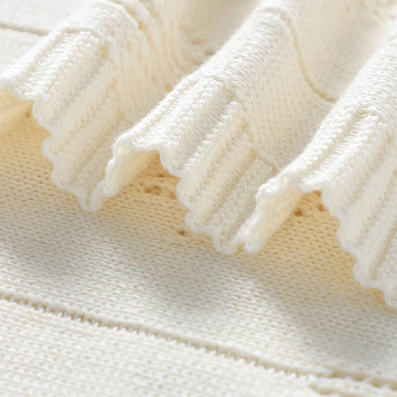 Pure Comfort Solid Cotton Baby Blanket - Soft Security Swaddle