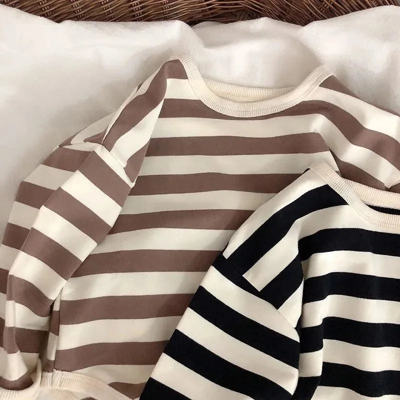 Kids Striped Long Sleeve T-Shirt - Comfortable Cotton Tee for Boys & Girls