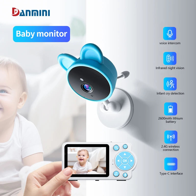 Smart Baby Monitor with Two-Way Audio & Night Vision Camera