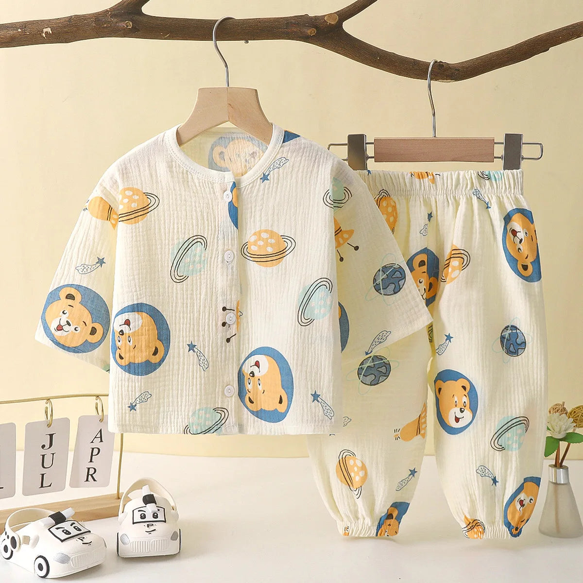 Soft Cotton Long Sleeve Sleepwear PJ set