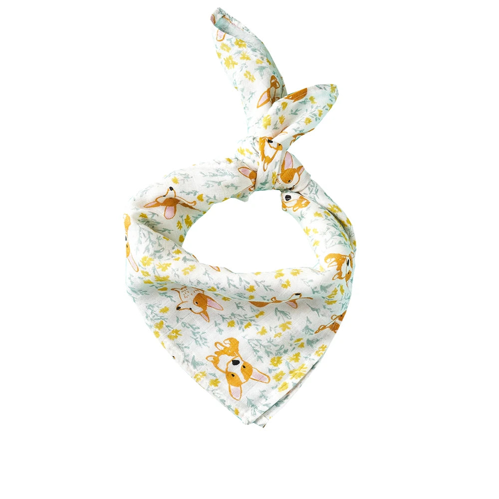 Premium 5-Piece Bamboo Cotton Baby Bib & Burp Cloth Set - Ultra-Soft Antibacterial