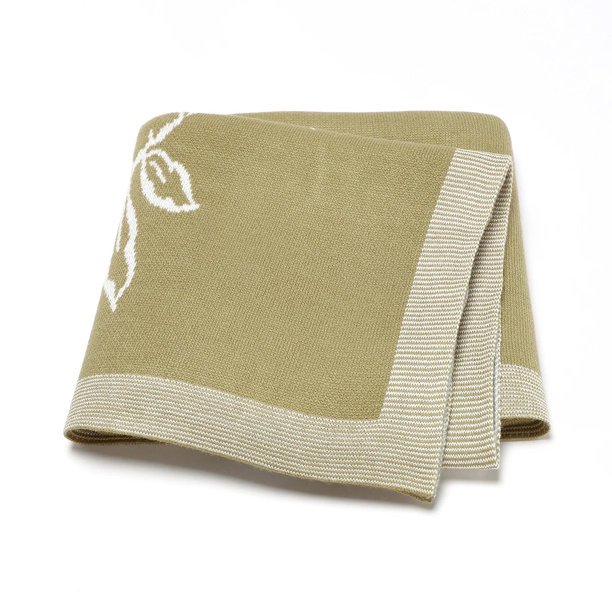 Bloom & Comfort Floral Baby Security Blanket - Soft Knitted Acrylic Throw