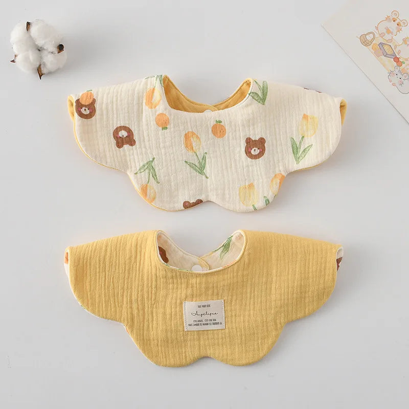 Adorable Cotton Baby Bibs - 38 Fun Cartoon Designs | Mess-Free Mealtime Magic