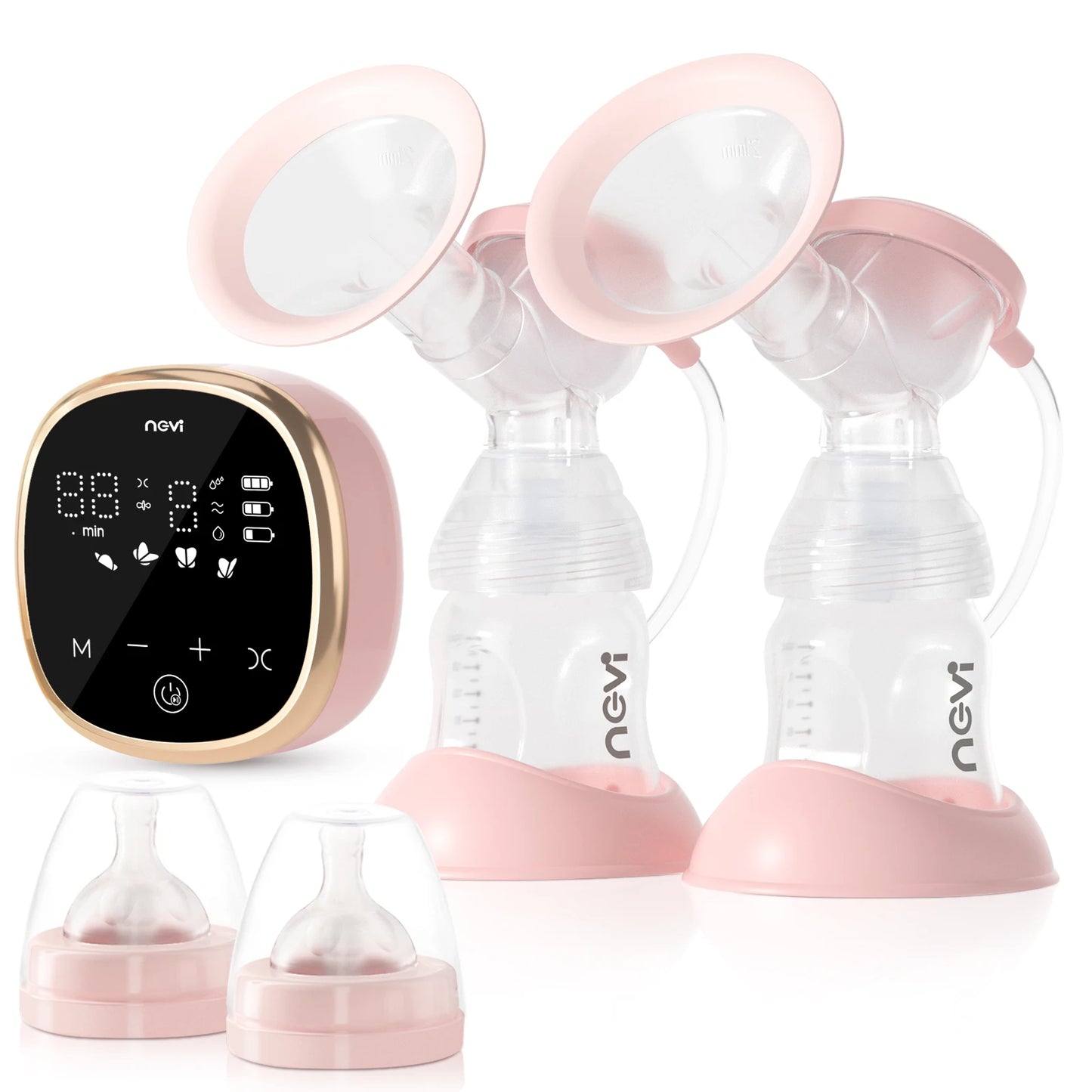 NCVI Double Electric Breast Pump with LED Display & Storage Bags