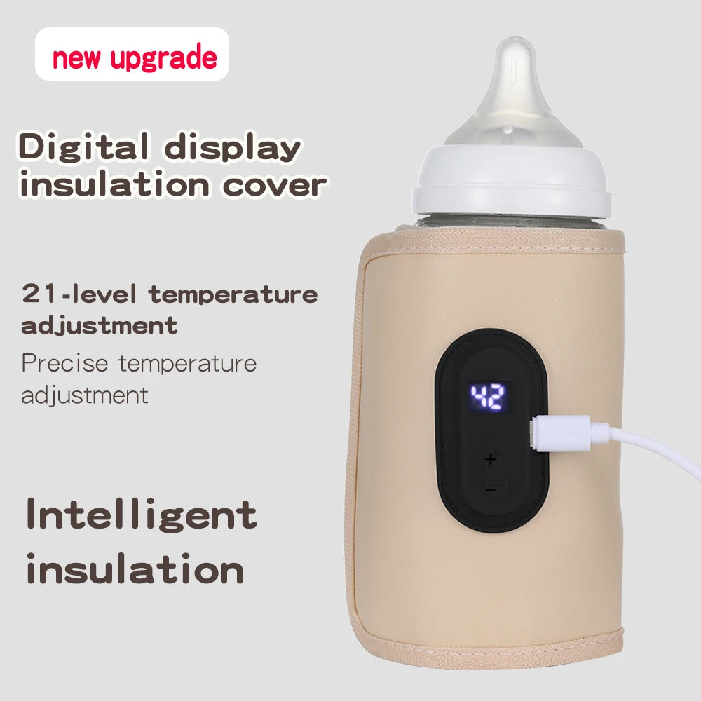 Smart USB Baby Bottle Warmer - Portable Travel Milk Heater for Car & Home