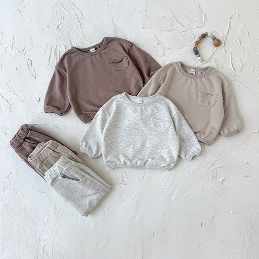 Little Explorer New York Sweatshirt & Jogger Set - Cozy Cotton Toddler Outfit