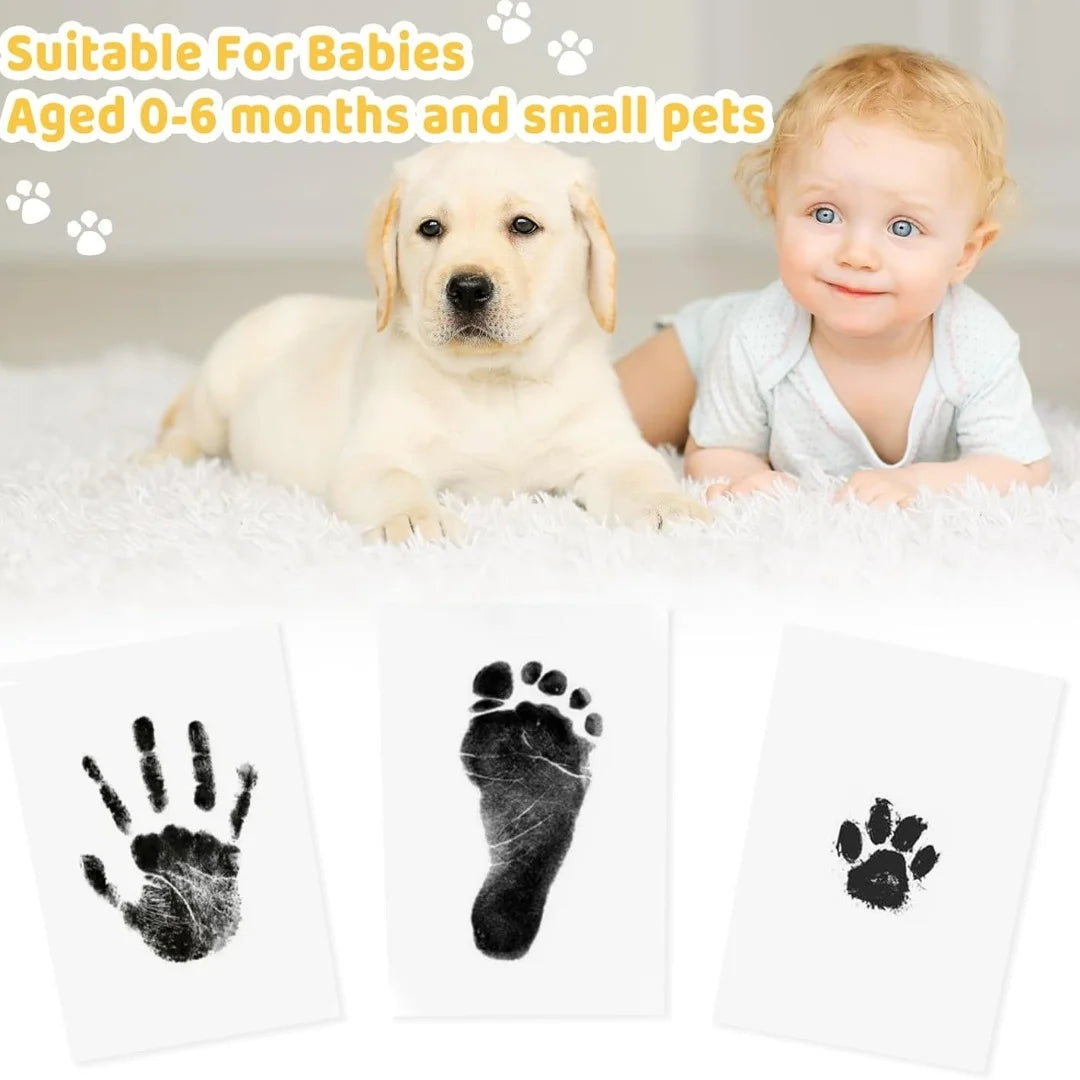 Baby Handprint & Footprint Kit - Safe Non-Toxic Inkless Pads