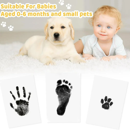 Baby Handprint & Footprint Kit - Safe Non-Toxic Inkless Pads
