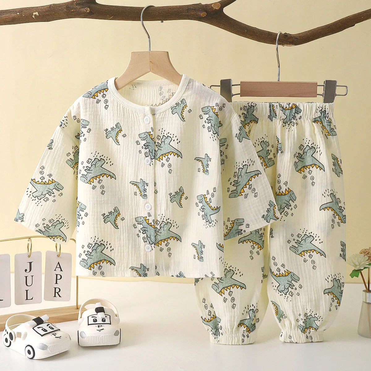Soft Cotton Long Sleeve Sleepwear PJ set