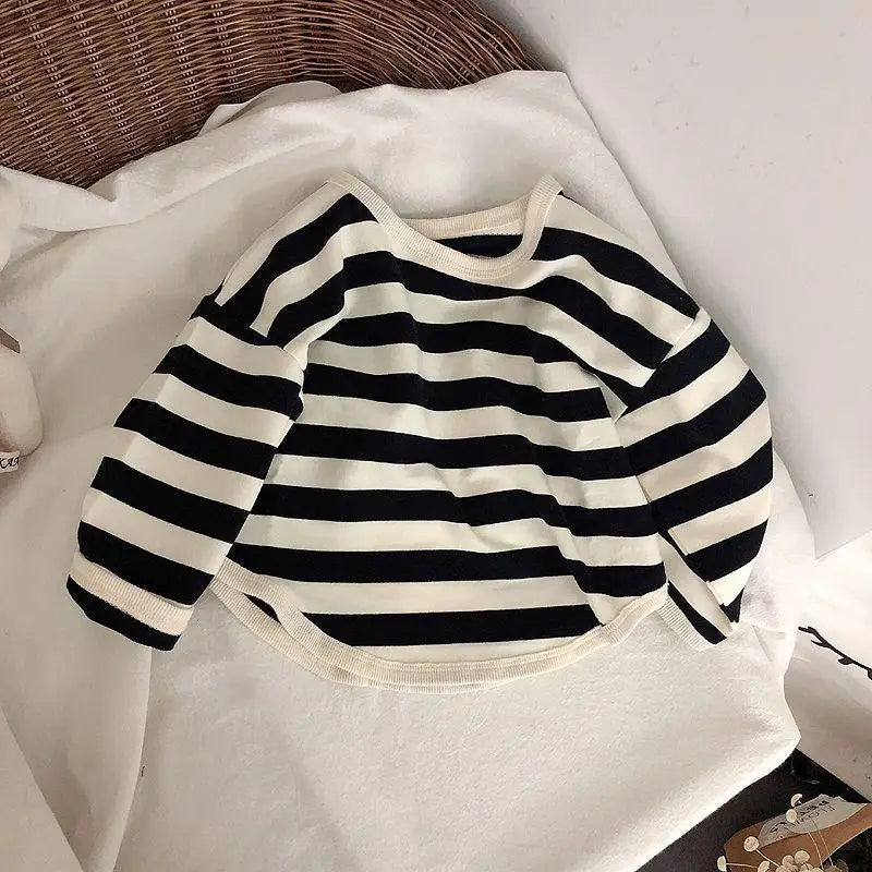 Kids Striped Long Sleeve T-Shirt - Comfortable Cotton Tee for Boys & Girls