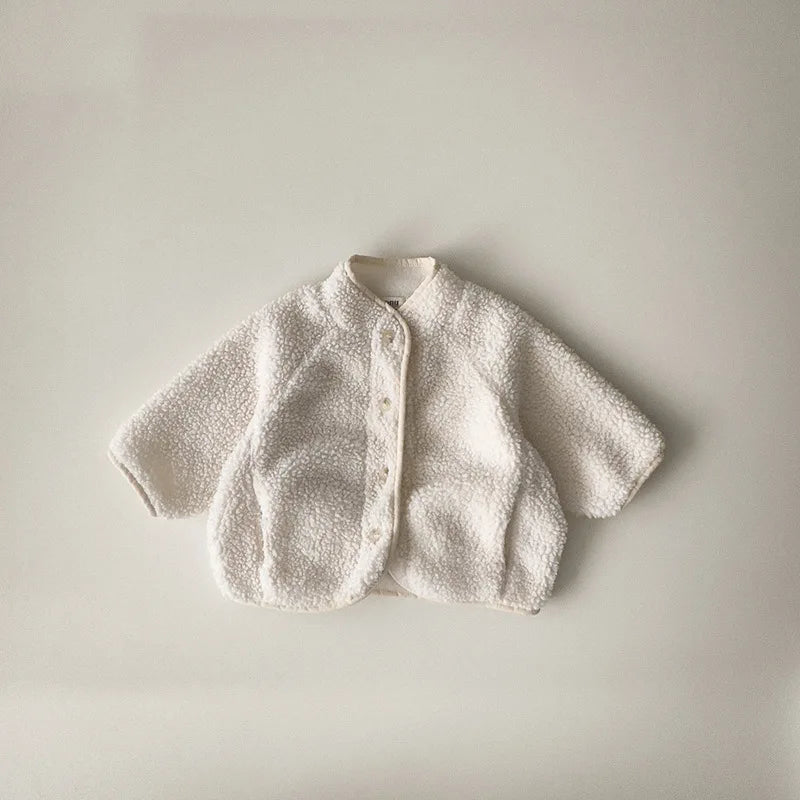 Korean Style Kids Winter Coat - Cozy Lamb Wool Padded Jacket