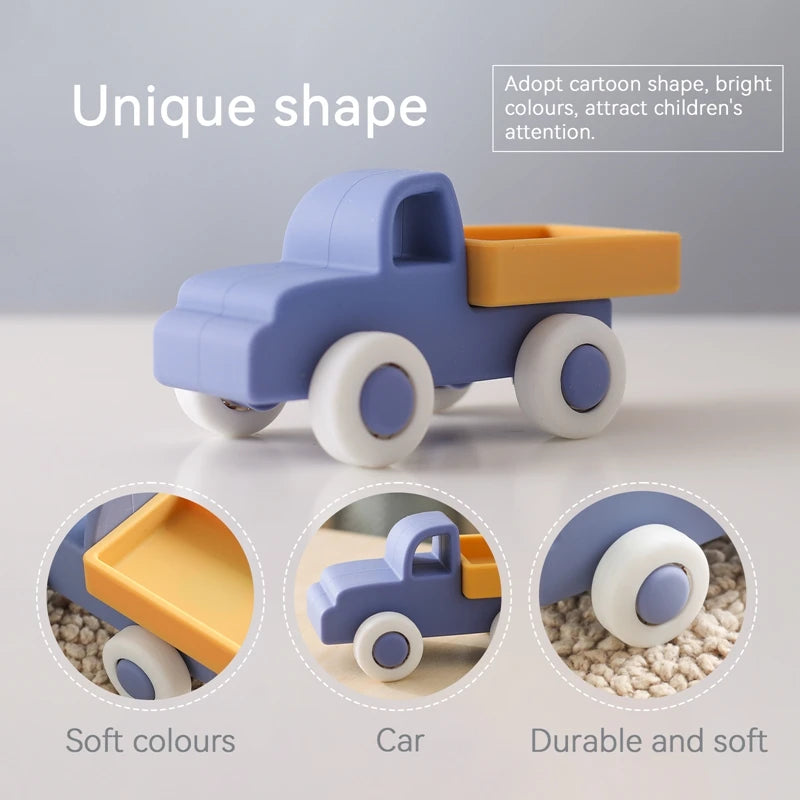 Montessori Wooden Car Teether - BPA Free Baby Toy