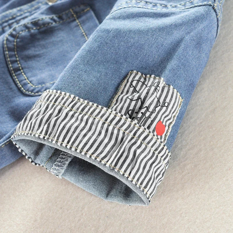 Baby Boys Denim Overalls - Soft Cotton Toddler Jumpsuits (6-24 Months)