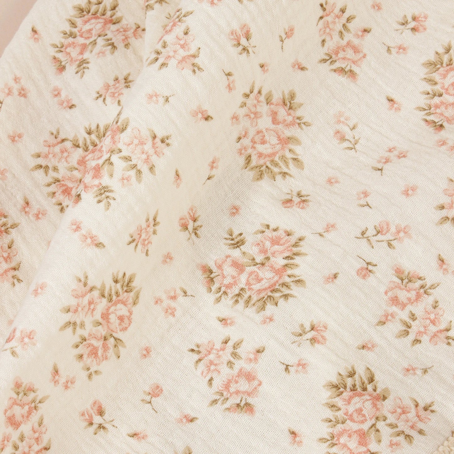 Dreamy Floral Baby Blanket - Organic Cotton with Sweet Tassels