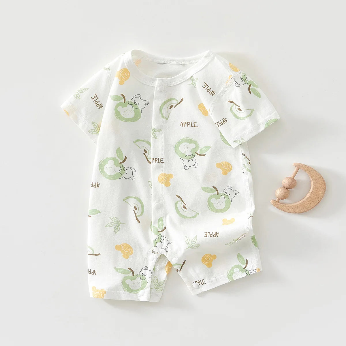 Summer Baby Jumpsuit - 100% Cotton Short Sleeve Romper (0-12 Months)